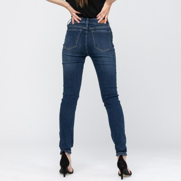 Women's Blue Skinny Jeans - Picture 7 of 7